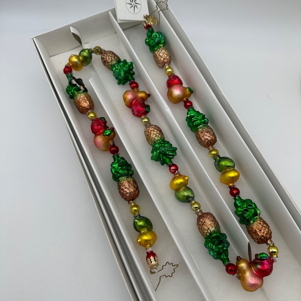 2003 Christopher Radko Colonial Bounty Garland 36" Long **Read**